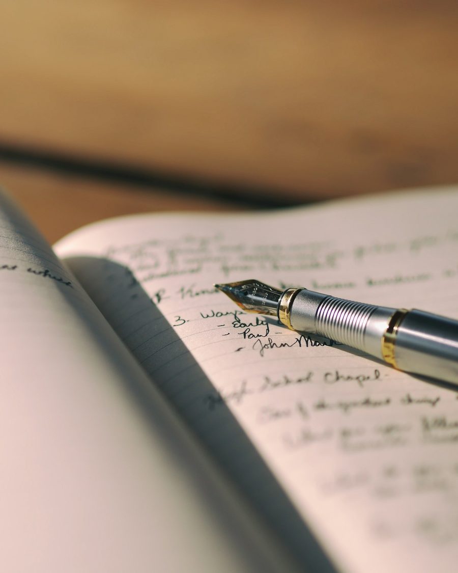 Workbook and pen